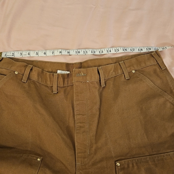Carhartt Doubble Knees Men's Brown Work Pants - Picture 4 of 8